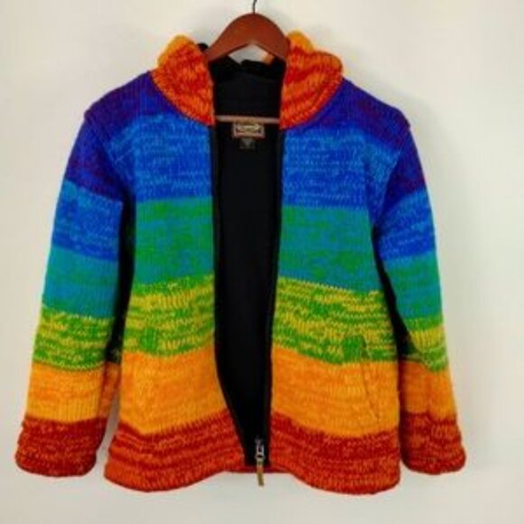 kyber outerwear rainbow wool jacket women size small - Picture 6 of 7